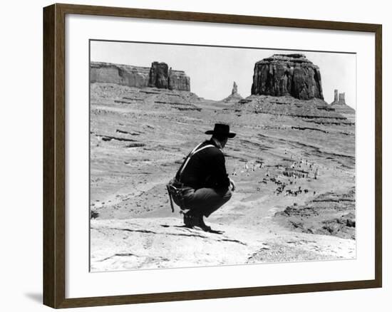 The Searchers, John Wayne, 1956-null-Framed Photo