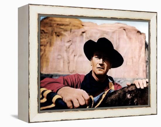 The Searchers, John Wayne, 1956-null-Framed Stretched Canvas