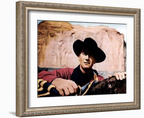 The Searchers, John Wayne, 1956-null-Framed Photo