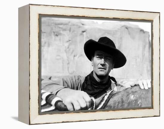 The Searchers, John Wayne, 1956-null-Framed Stretched Canvas