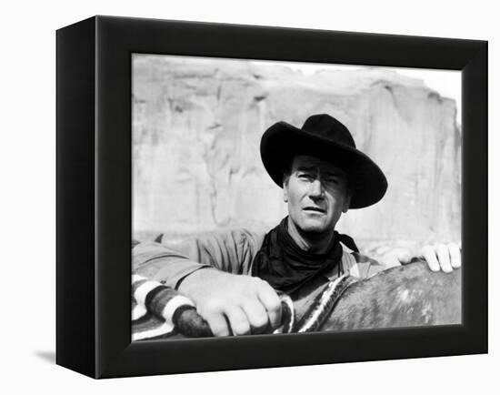 The Searchers, John Wayne, 1956-null-Framed Stretched Canvas