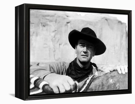 The Searchers, John Wayne, 1956-null-Framed Stretched Canvas