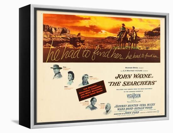 THE SEARCHERS, John Wayne, Natalie Wood, Vera Miles, Jeffrey Hunter, Ward Bond, 1956-null-Framed Stretched Canvas