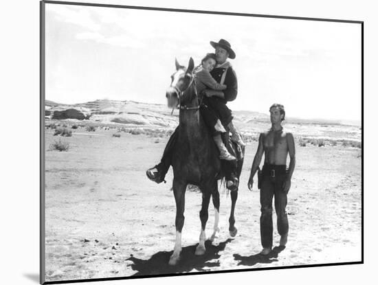 The Searchers, Natalie Wood, John Wayne, Jeffrey Hunter, 1956-null-Mounted Photo