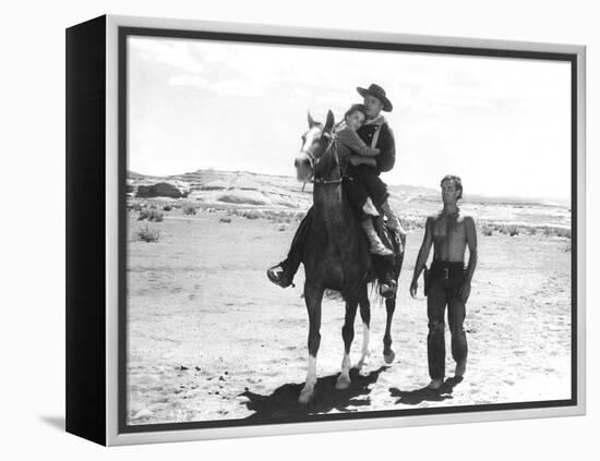The Searchers, Natalie Wood, John Wayne, Jeffrey Hunter, 1956-null-Framed Stretched Canvas