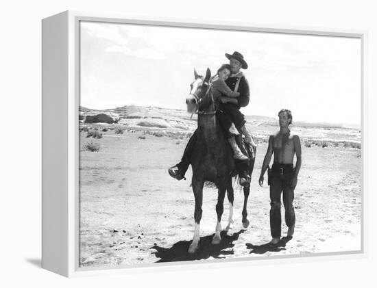 The Searchers, Natalie Wood, John Wayne, Jeffrey Hunter, 1956-null-Framed Stretched Canvas