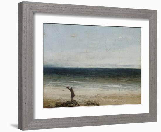 The Seashore at Palavas, 1854-Gustave Courbet-Framed Giclee Print