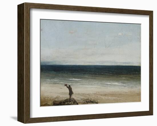 The Seashore at Palavas, 1854-Gustave Courbet-Framed Giclee Print