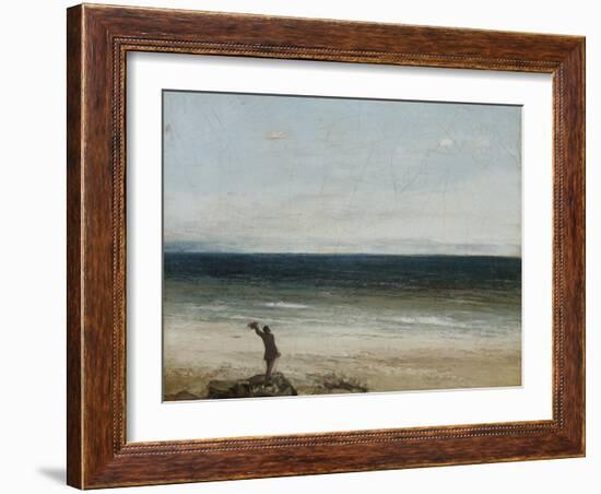 The Seashore at Palavas, 1854-Gustave Courbet-Framed Giclee Print