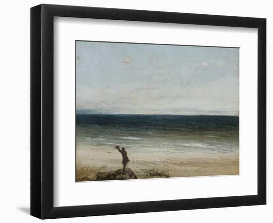 The Seashore at Palavas, 1854-Gustave Courbet-Framed Giclee Print