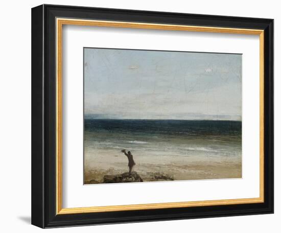 The Seashore at Palavas, 1854-Gustave Courbet-Framed Giclee Print