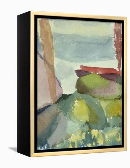 The Seaside in the Rain; See Ufer Bei Regen-Paul Klee-Framed Premier Image Canvas