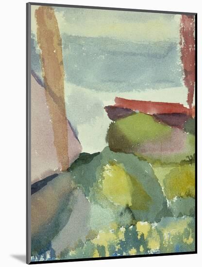 The Seaside in the Rain; See Ufer Bei Regen-Paul Klee-Mounted Premium Giclee Print
