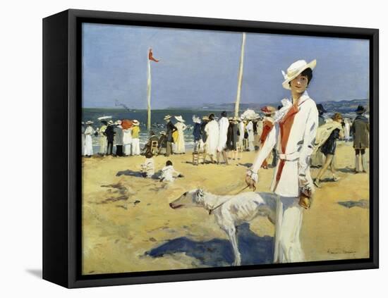 The Seaside-Francois Flameng-Framed Premier Image Canvas