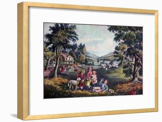 The Season of Joy, Childhood, 1868-Currier & Ives-Framed Giclee Print