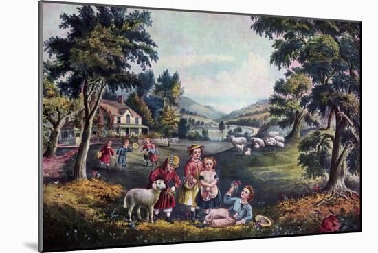 The Season of Joy, Childhood, 1868-Currier & Ives-Mounted Giclee Print