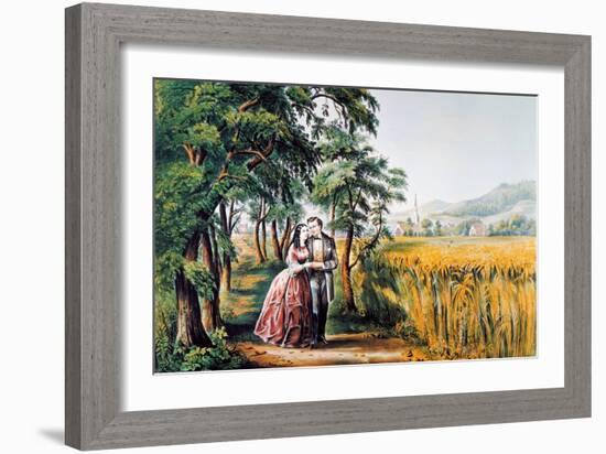 The Season Of Love-Currier & Ives-Framed Giclee Print