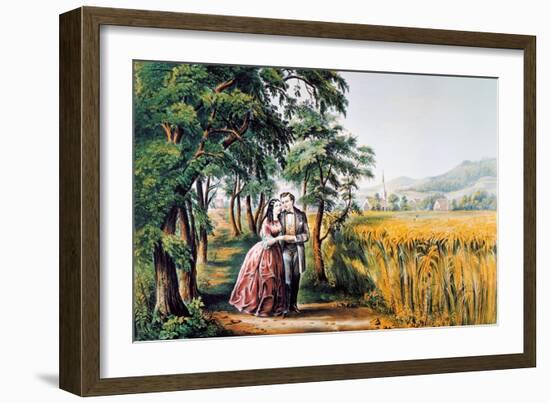 The Season Of Love-Currier & Ives-Framed Giclee Print