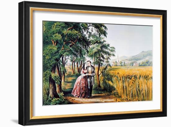 The Season Of Love-Currier & Ives-Framed Giclee Print