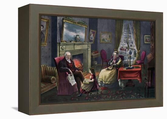The Season of Rest, Old Age, 1868-Currier & Ives-Framed Premier Image Canvas