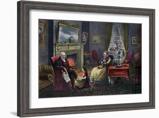 The Season of Rest, Old Age, 1868-Currier & Ives-Framed Giclee Print