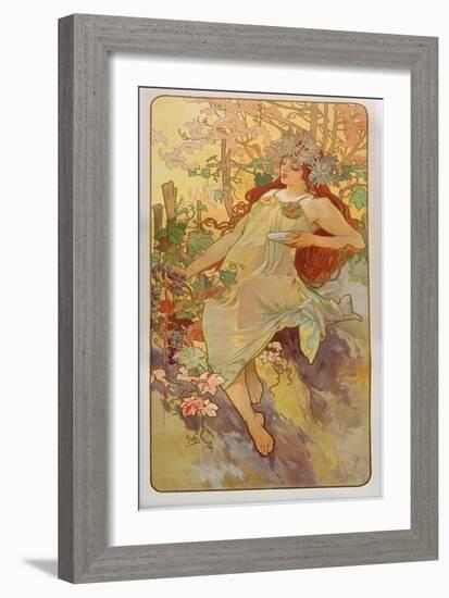 The Seasons: Autumn, 1896-Alphonse Mucha-Framed Giclee Print