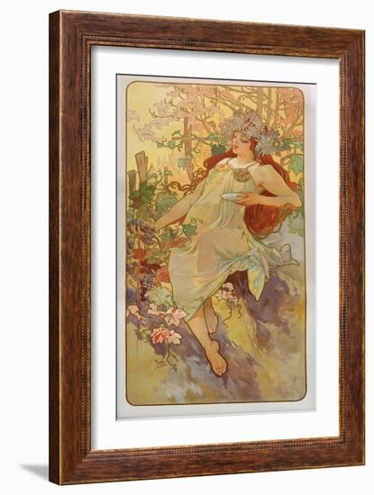 The Seasons: Autumn, 1896-Alphonse Mucha-Framed Giclee Print