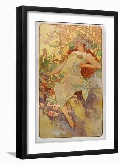 The Seasons: Autumn, 1896-Alphonse Mucha-Framed Giclee Print