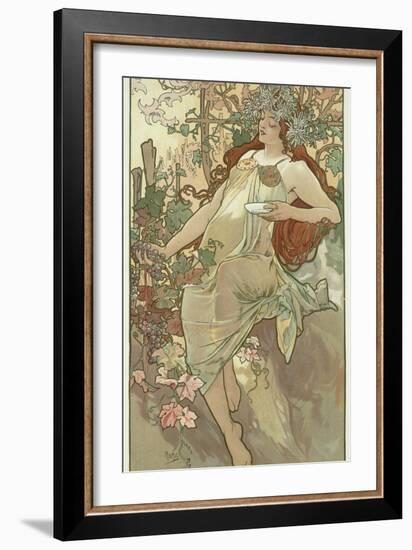 The Seasons: Autumn, 1896-Alphonse Mucha-Framed Giclee Print