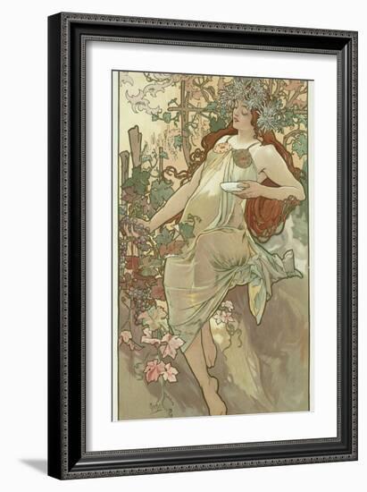 The Seasons: Autumn, 1896-Alphonse Mucha-Framed Giclee Print