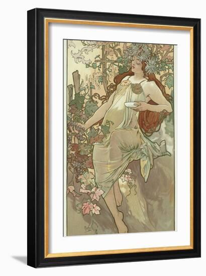 The Seasons: Autumn, 1896-Alphonse Mucha-Framed Giclee Print