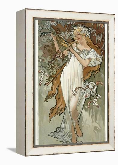 The Seasons: Spring, 1896-Alphonse Mucha-Framed Premier Image Canvas