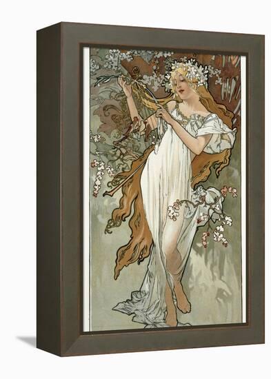 The Seasons: Spring, 1896-Alphonse Mucha-Framed Premier Image Canvas