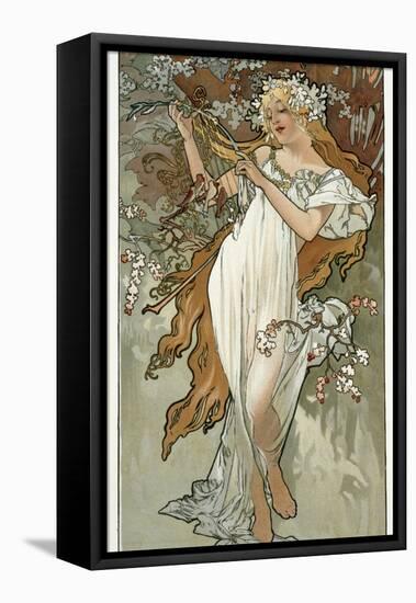 The Seasons: Spring, 1896-Alphonse Mucha-Framed Premier Image Canvas