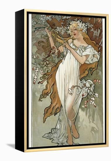 The Seasons: Spring, 1896-Alphonse Mucha-Framed Premier Image Canvas