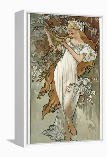 The Seasons: Spring, 1896-Alphonse Mucha-Framed Premier Image Canvas