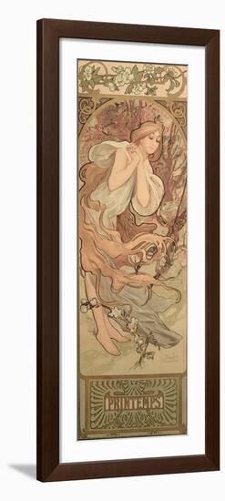 The Seasons: Spring, 1897-Alphonse Mucha-Framed Giclee Print