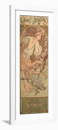 The Seasons: Spring, 1897-Alphonse Mucha-Framed Giclee Print