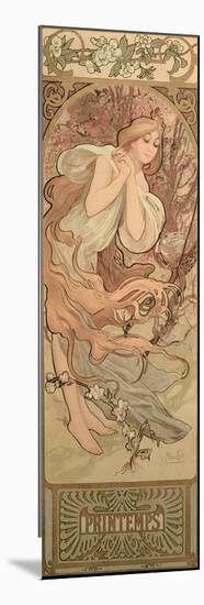 The Seasons: Spring, 1897-Alphonse Mucha-Mounted Giclee Print