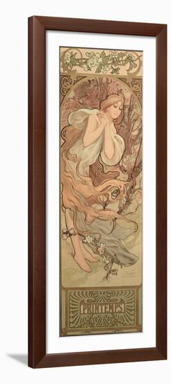 The Seasons: Spring, 1897-Alphonse Mucha-Framed Giclee Print