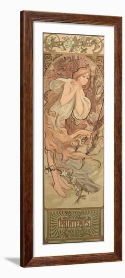 The Seasons: Spring, 1897-Alphonse Mucha-Framed Giclee Print