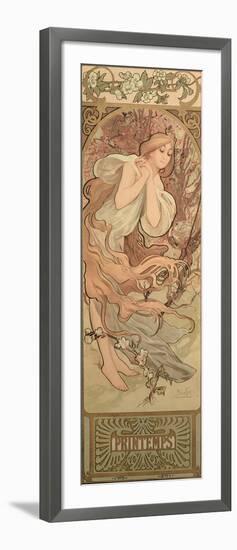 The Seasons: Spring, 1897-Alphonse Mucha-Framed Giclee Print