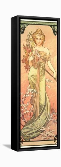 The Seasons: Spring, 1900-Alphonse Mucha-Framed Premier Image Canvas