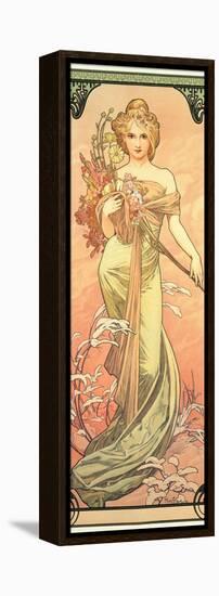 The Seasons: Spring, 1900-Alphonse Mucha-Framed Premier Image Canvas