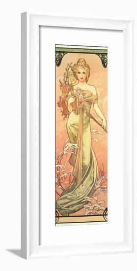 The Seasons: Spring, 1900-Alphonse Mucha-Framed Giclee Print