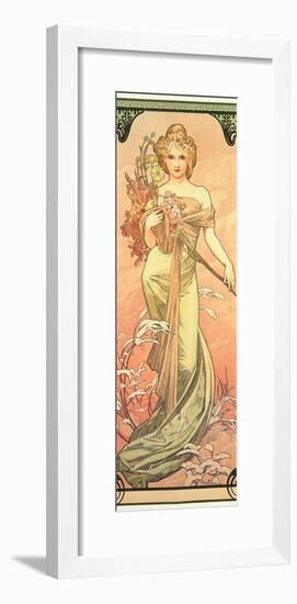 The Seasons: Spring, 1900-Alphonse Mucha-Framed Giclee Print