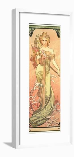 The Seasons: Spring, 1900-Alphonse Mucha-Framed Giclee Print