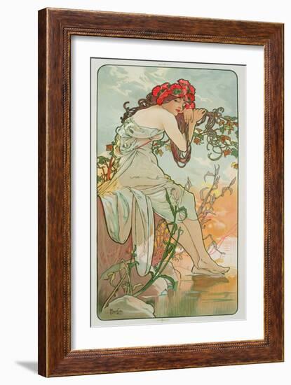 The Seasons: Summer, 1896-Alphonse Mucha-Framed Giclee Print