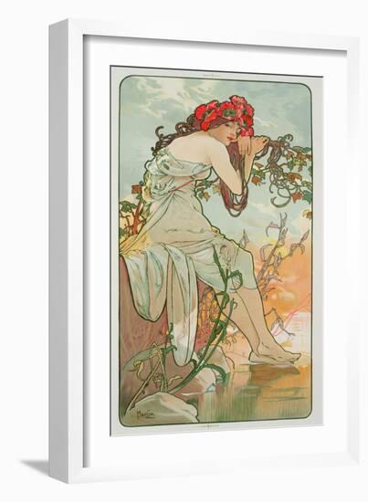 The Seasons: Summer, 1896-Alphonse Mucha-Framed Giclee Print