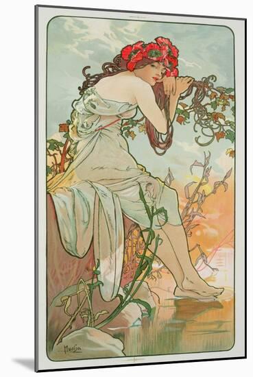The Seasons: Summer, 1896-Alphonse Mucha-Mounted Giclee Print